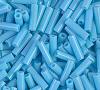 Glass Bugle Beads - Lt Blue Op - Tube Beads - Cylinder Beads - 
