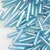 Glass Bugle Beads - Lt Blue - Tube Beads - Cylinder Beads - 
