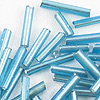 Glass Bugle Beads - Blue - Tube Beads - Cylinder Beads - 
