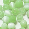 Glass Cat Eye Beads - Round Fiber Optic Beads - Mint - Glass Beads - Cats Eye Glass Beads - 