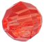 Faceted Beads - 4mm Beads - Faceted Plastic Beads - Tangerine - 4mm Faceted Beads - Acrylic Faceted Beads - 