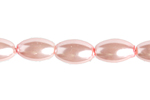 Glass Pearl Ovals - Glass Pearl Beads - Rice Pearl Beads - Light Pink Pearl - Glass Oval Beads - Glass Rice Pearl Beads - 