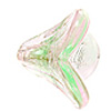 Glass Flower Beads - Glass Bell Flower Beads - Light Pink Peridot - Czech Bell Flower Beads - Glass Bell Beads - 