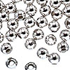 Metal Round Beads - Bright Silver - Round Metal Beads - Bright Silver Metal Pearls - 