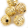 Round Fluted Brass Beads - Gold - Spacer Beads - Rondelle Beads - 