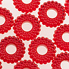 Colored Spacer Beads - Xmas Red - Spacer Beads - Big Hole Beads - Daisy Spacer Beads - Ring Beads - 