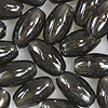 Rice Beads - Oval Beads - Transparent Black ( Jet ) - Oat Beads - Beads for Rosary Making - Wheat Beads - 