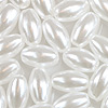 Rice Beads - Oval Beads - Pearl White - Oat Beads - Beads for Rosary Making - Wheat Beads - 