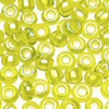 Glass Seed Beads - Transparent Rainbow (iridescent) Lt Green -  - 