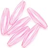 Spaghetti Beads - Pink Tr - Plastic Spaghetti Beads - Rice Beads - 