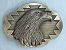 Pewter Colored Western Belt Buckle with Stamped Eagle - Belt Buckles - Eagle Belt Buckle - 
