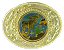 Oval Belt Buckle - Gold -  - 