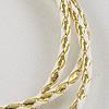 Bolo Tie Cord - Braided Bolo Cords - Gold & White - Bolo Tie Cord - Leather Cord - Braided Leather Cord - Bolo Tie Supplies - 