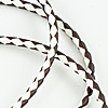 Bolo Tie Cord - Braided Bolo Cords - Brown / White - Bolo Tie Cord - Leather Cord - Braided Leather Cord - Bolo Tie Supplies - 