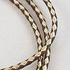 Bolo Tie Cord - Braided Bolo Cords - Gold & Brown - Leather Cord - Braided Leather Cord - Bolo Tie Supplies - 