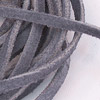 Suede Cord - Suede Lace - Gray - Necklace Cord - Suede String - Flat Leather String - 