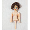 Doll Pick For Cake - Plastic Dolls For Crafts - Brown Hair - Wilton Doll Pick - Doll Pick Cake Topper - 