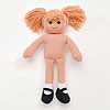 Craft Doll Bodies - Yarn Hair Doll - Fawn Brown Yarn Hair - Cloth Doll Body - Plush Girl Doll - 