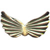 Fluted Angel Wings - Gold - Angel Parts - Metal Angel Wings - 