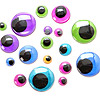 Metallic Paste-On Googly Eyes - Assorted Sizes And Colors - Wiggle Eyes - Colored Googly Eyes - 