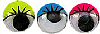 Round Wiggle Eyes with Colorful Lashes - Asst Colors - Doll Eyes - Animal Eyes - 
