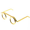 Mini Dolls Glasses - Doll Eyeglasses - Goldtone - Doll Glasses - Doll Eyeglasses - Santa Glasses - Miniature Glasses - 