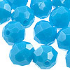 6mm Beads - Faceted Beads - Turquoise Op - Facet Beads - 6mm Fishing Beads - 