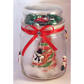 Recycled Christmas Candies Jar - Free Christmas Project Pattern