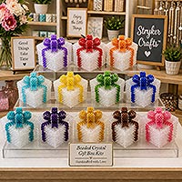 Sparkling Beaded Box for Decoration, Trinkets, Jewelry, and Gift Giving