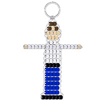 Beaded Boy/Man Key Chain Pattern - Free Beaded Male Figure Keyring Pattern - Fun Beaded Key Rings