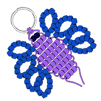 Beaded Bug Key Chain Pattern - Free Beaded Insect Keyring Pattern - Fun Beaded Key Rings