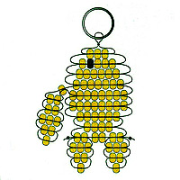 Beaded Goldfish Key Chain Pattern - Free Beaded Fish Keyring Pattern - Fun Beaded Key Rings