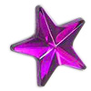 Flatback Rhinestone Faceted Stars - Amethyst - Rhinestone Stars - 