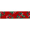 Fabric Christmas Print Ribbon - Red - Christmas Ribbon - Fabric Ribbon - 