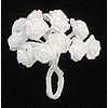 Ribbon Rose Cluster - White Iridescent - Floral Accents - 