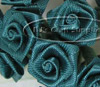 Ribbon Rose Cluster - Teal - Floral Accents - 