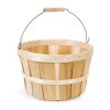 Round Wooden Chip Basket with Handle - Natural - Chipwood Basket - 