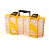 10 Piece Bead Organizer Caddy - Clear With Yellow - bead Organizers - Plastic Organizer Box - 