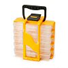 5 Piece Bead Organizer Caddy - Clear With Yellow - Bead Organizers - Plastic Organizer Box - 