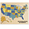 Map of the United States - kids learning map - educational map - usa - united states - united states map - usa map - 