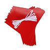Pennants with Ribbon - Red - Holiday Banner - 