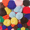 Craft Pom Poms - Assorted Colors - Craft Pom Poms - 