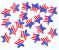 Wooden American Stars - Red, White And Blue - Wood Cut Out - 