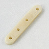 Flat Spacer Bar with 4 Holes - Ivory - Jewelry Dividers - Separator Bar - 