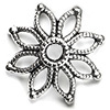 Star Shaped Metal Bead Caps - Antique Silver - Bell Cap -  Beadcap - Jewelry Findings - 