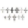 Cross Charms - Silvertone - Assorted Silver Cross Charms - 
