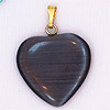 Fiber Optic Heart Charm - BLACK - Jewelry Findings - 