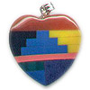 Heart Charm - Multi-colored - Jewelry Findings - 