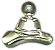 Hat Western Bracelet Charms - Silver - Jewelry Charm - 