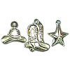 Western Bracelet Charms - Silver - Jewelry Charm - 